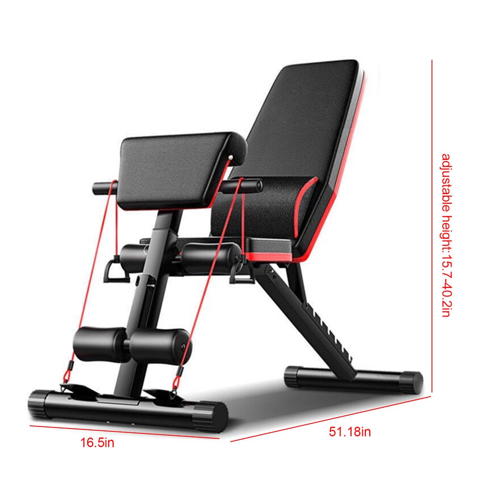 Adjustable Workout Bench Foldable Utility Weight Bench Home Gym Strength Train
