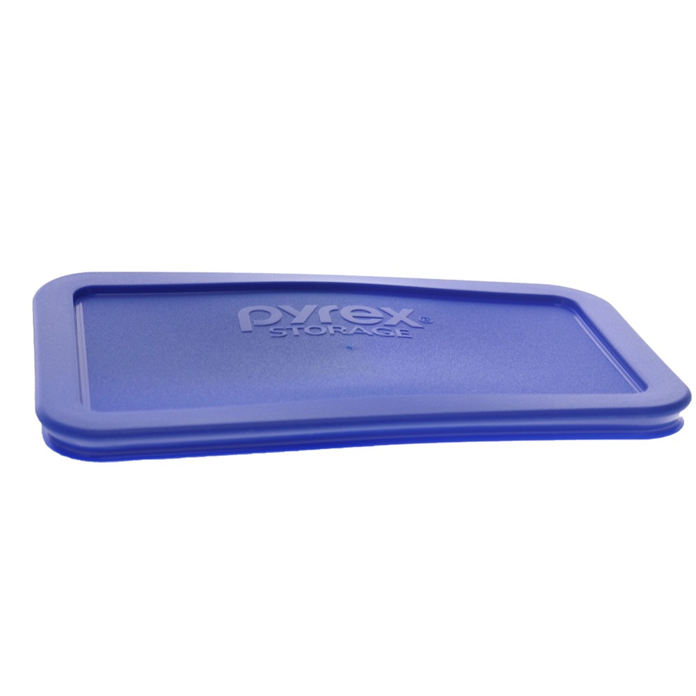 Pyrex 7214-PC Cadet Blue Rectangle Plastic Food Storage Replacement Lid (2-Pack)