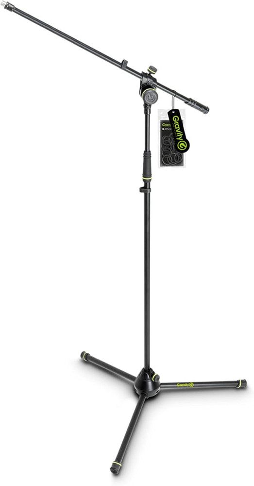 GMS4321B Microphone Stand with Folding Tripod Base & 2-Point Adjustment Boom