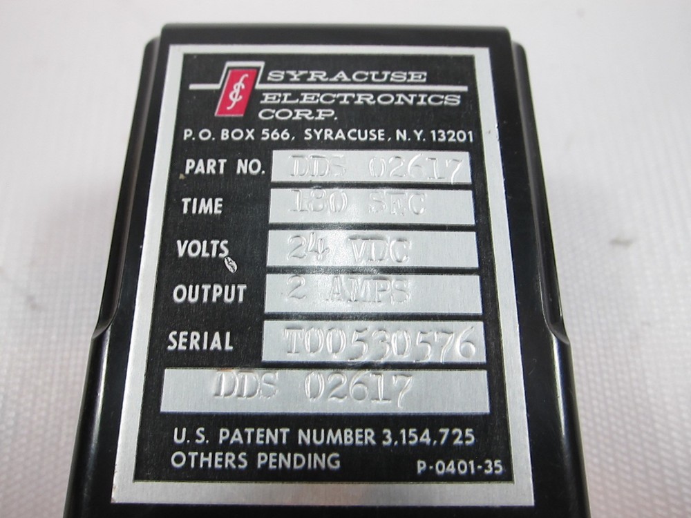 New Syracuse Electronics DDS-02617 Time Delay Relay