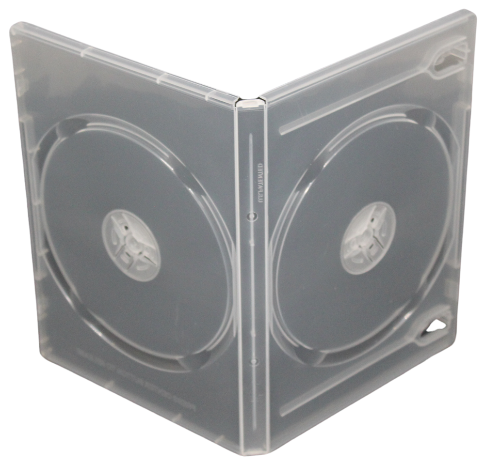 Standard Clear 2-Disc DVD 14mm Premium Replacement Movie Storage Shell Case
