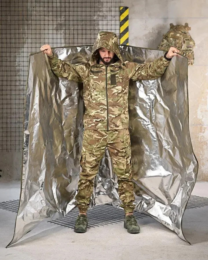 Anti-thermal imaging blanket Model Multi 3, protective cape  drones multicam💙💛
