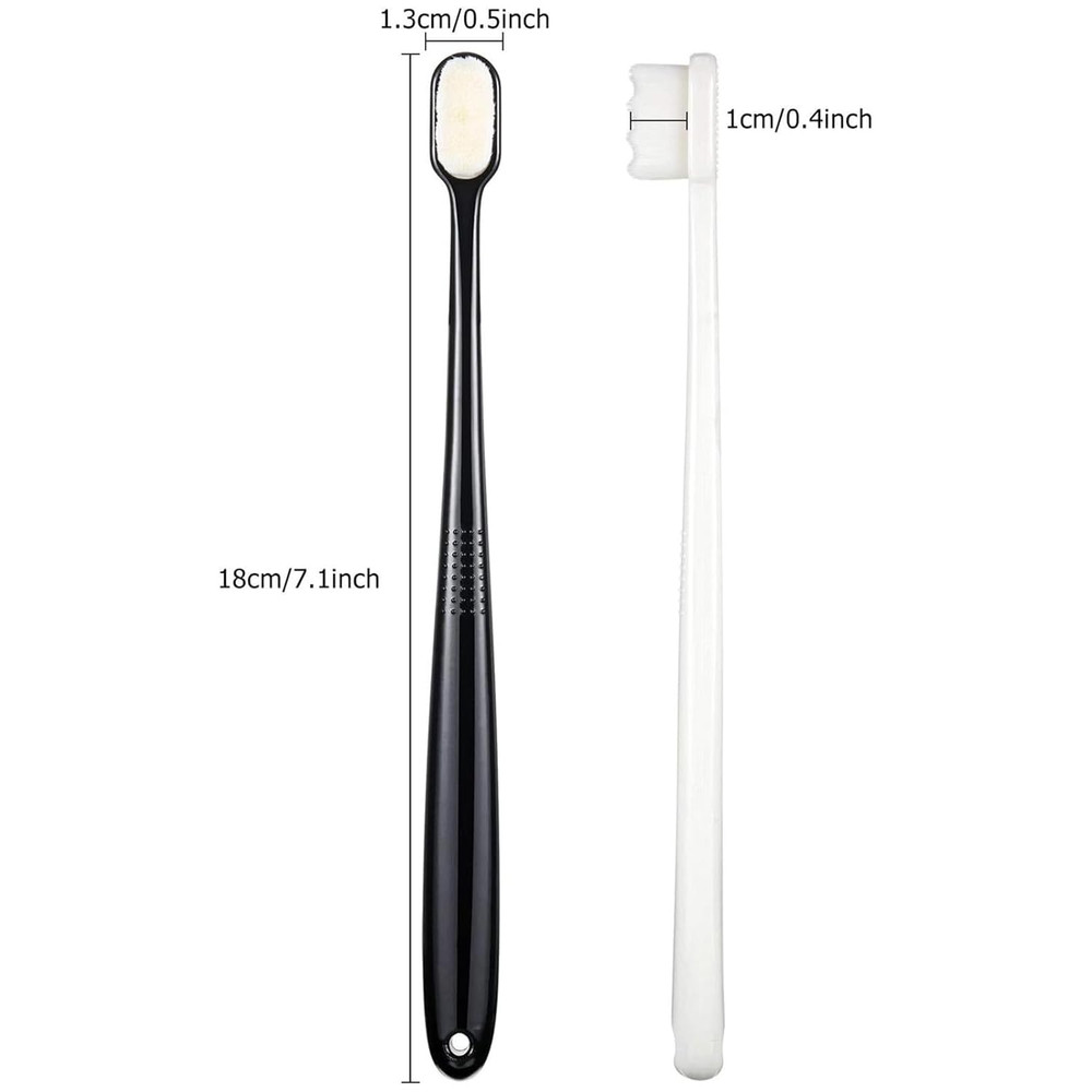 4 Pieces Extra Soft Toothbrushes for Sensitive with 20000 Micro Nano Bristle for