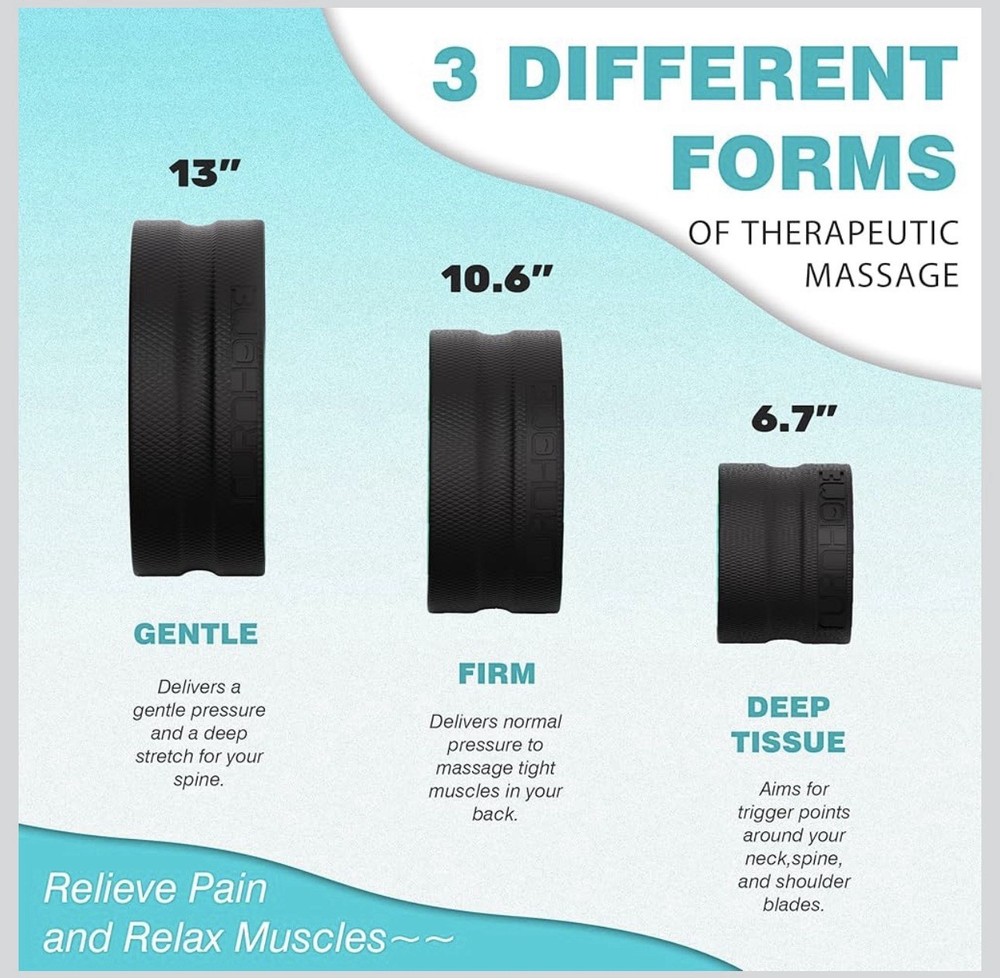 Furnhome Back Roller 3 Pack For Pain & Stretching