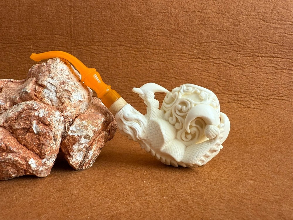 Hand Carved Eagle Claw and Egg Exclusive Design with Fitted Case