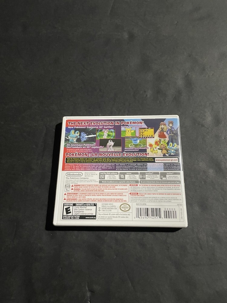 pokémon y 3ds Case only