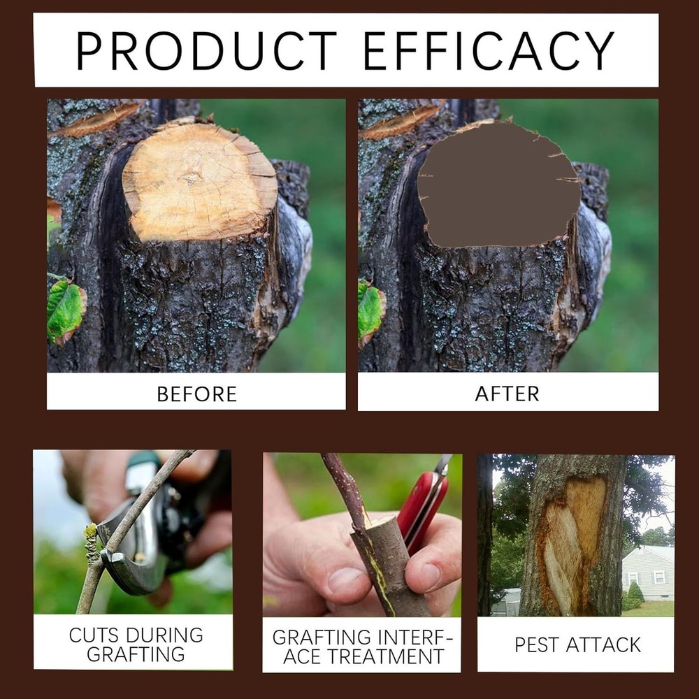 Tree Wound Pruning Sealer 100g Bonsai Cut Paste with Brush Dressing