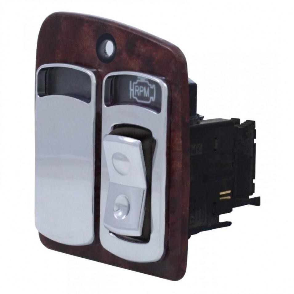 Kenworth Chrome Indented Rocker Switch Cover - 2 Pack