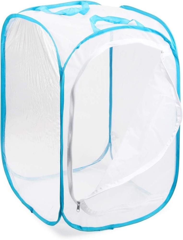 Clear Mesh Butterfly Habitat Terrarium - Interactive 24in Cage for Learning