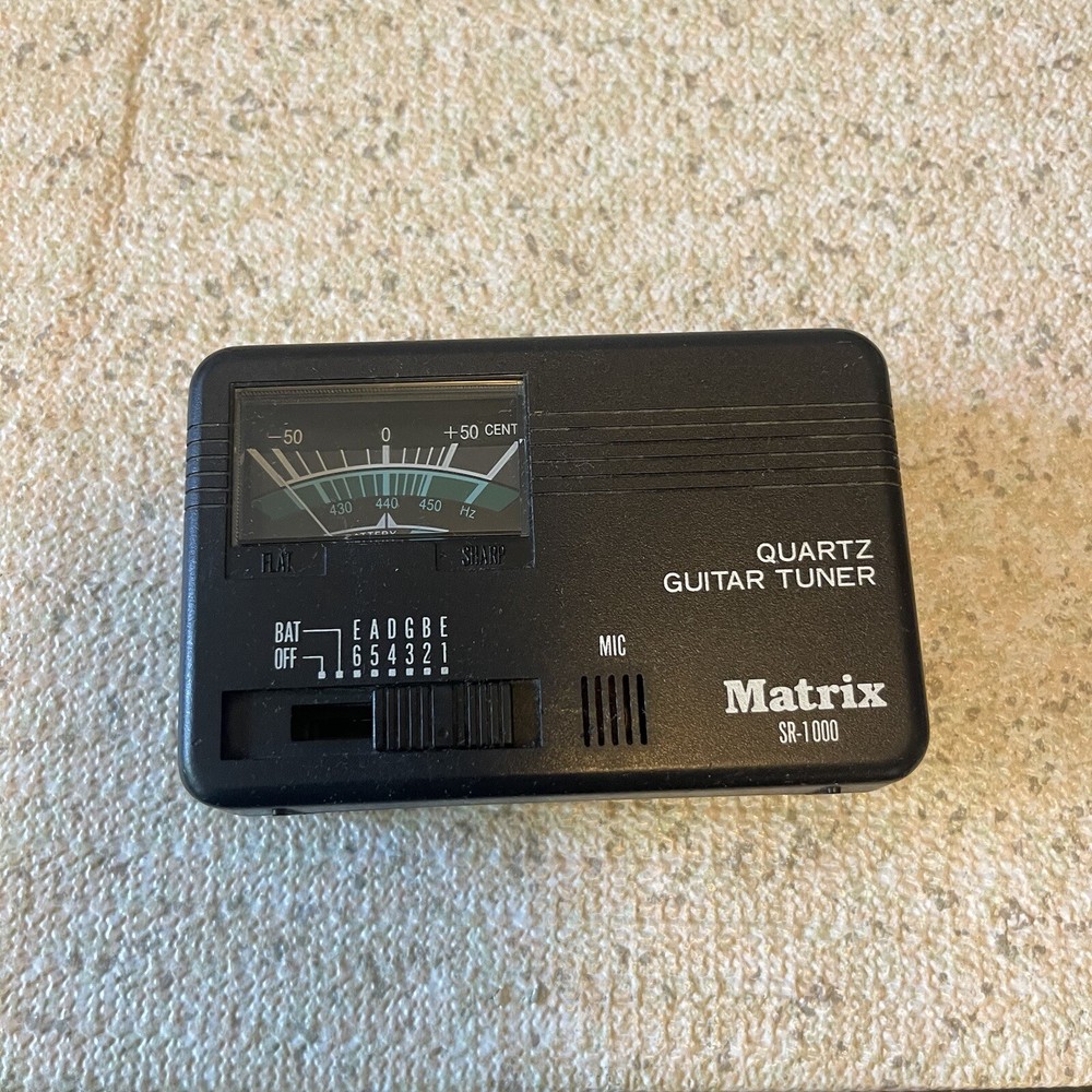Matrix SR-1000 Quartz Guitar Tuner, 1/4" Input & Output, Built In Mic, 9 Volt