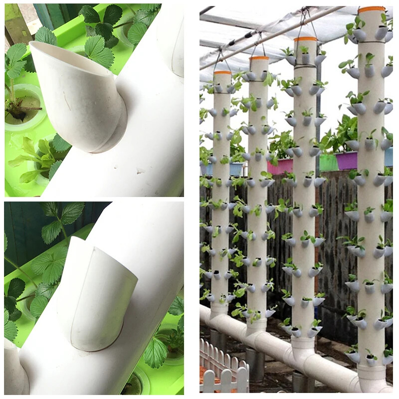 50pcs Diy Hydroponic Pots Vertical Tower Growing System Soilless Device Farm Set