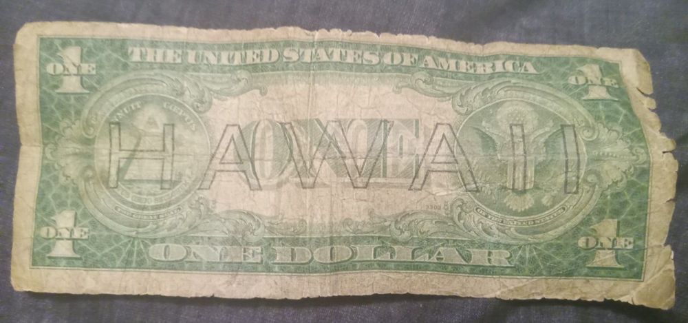 1935A $1 One Dollar Silver Certificate Hawaii Emergency Issue