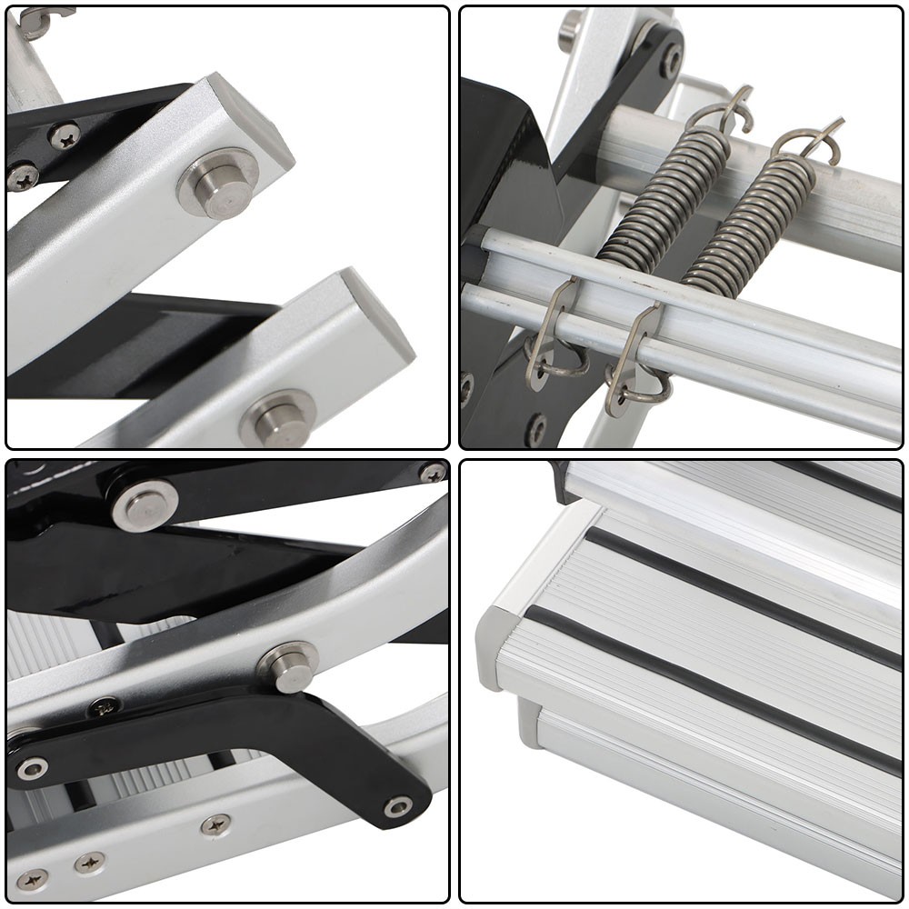 Labwork Aluminum 2 Step Pull Out Retractable 21.65''W Steps Stair Anti-Slip