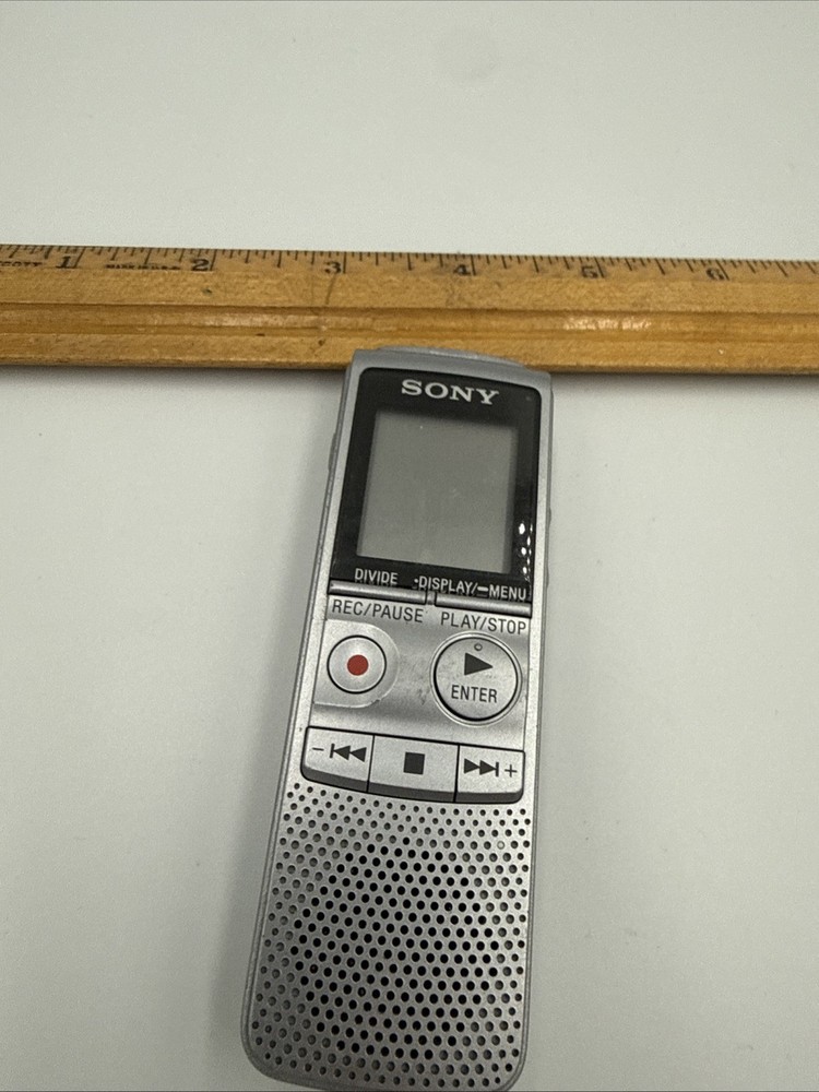 SONY IC Recorder ICD-BX700 Silver Digital Voice Recorder Handheld - WORKING