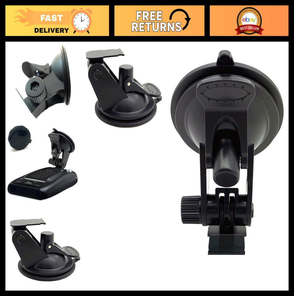 Universal Suction Cup Mount for Radar Detectors - Compatible with iRadar & Cobra
