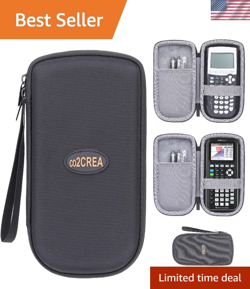 Texas Instruments Graphing Calculator Case - Stylish & Durable EVA Black Carrier