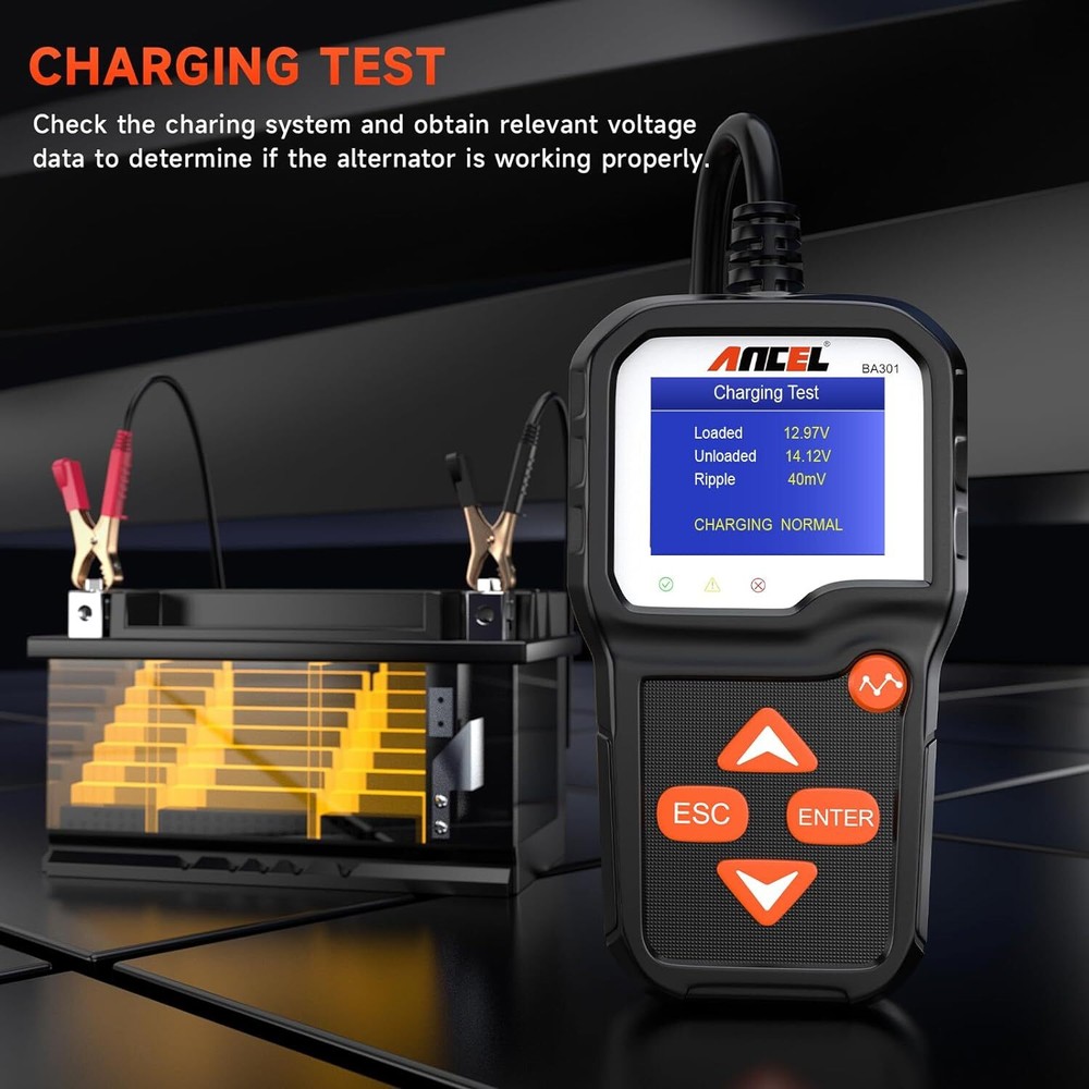 ANCEL BA301 Car Battery Testers Battery Load Cranking Charging Voltage Analyzer