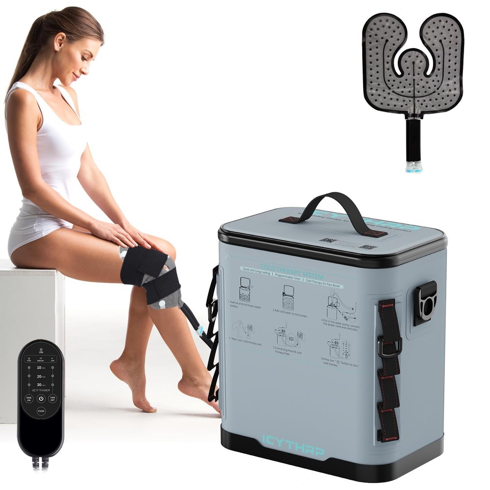 Cold Therapy Machine with Programmable Timer Portable Ice Machine for Knee Af...