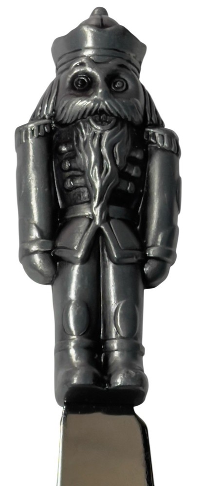 5" SOLID PEWTER NUTCRACKER SPREADER CHRISTMAS