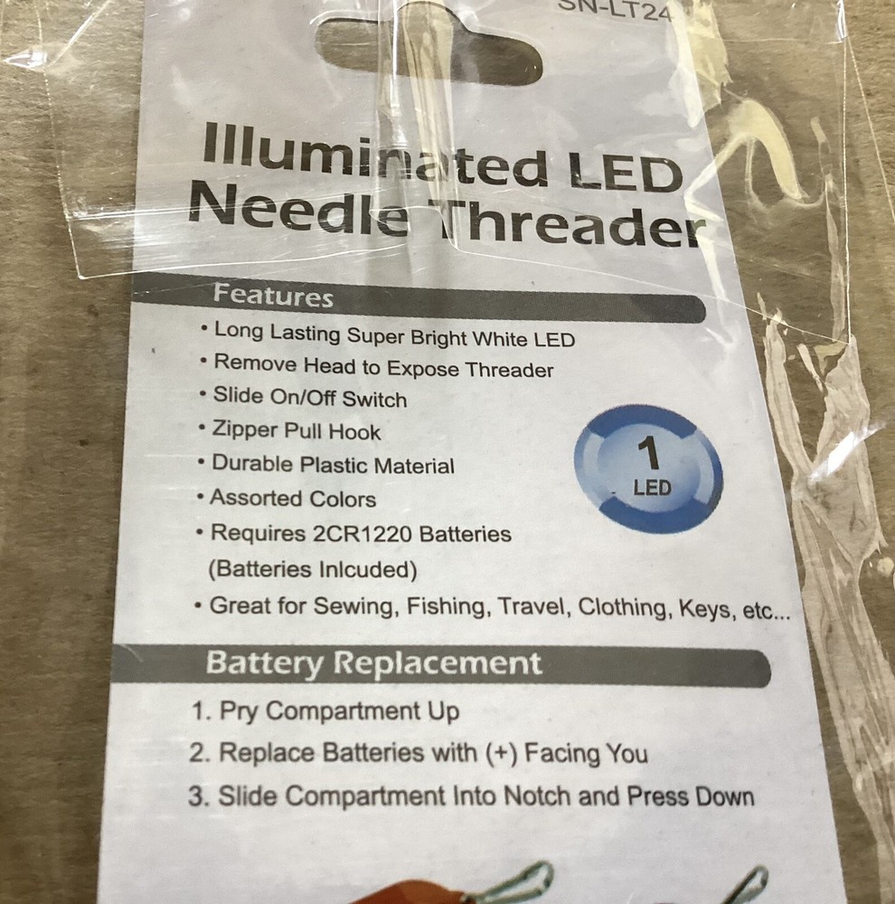 Lot Of 4 SE Illuminated LED Needle Threader