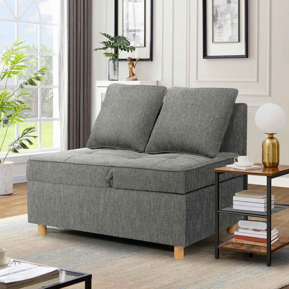 Sofa Bed Folding Ottoman Sofa Bed Chair 4-in-1 Sleeper Sofa Adjustable Backrest
