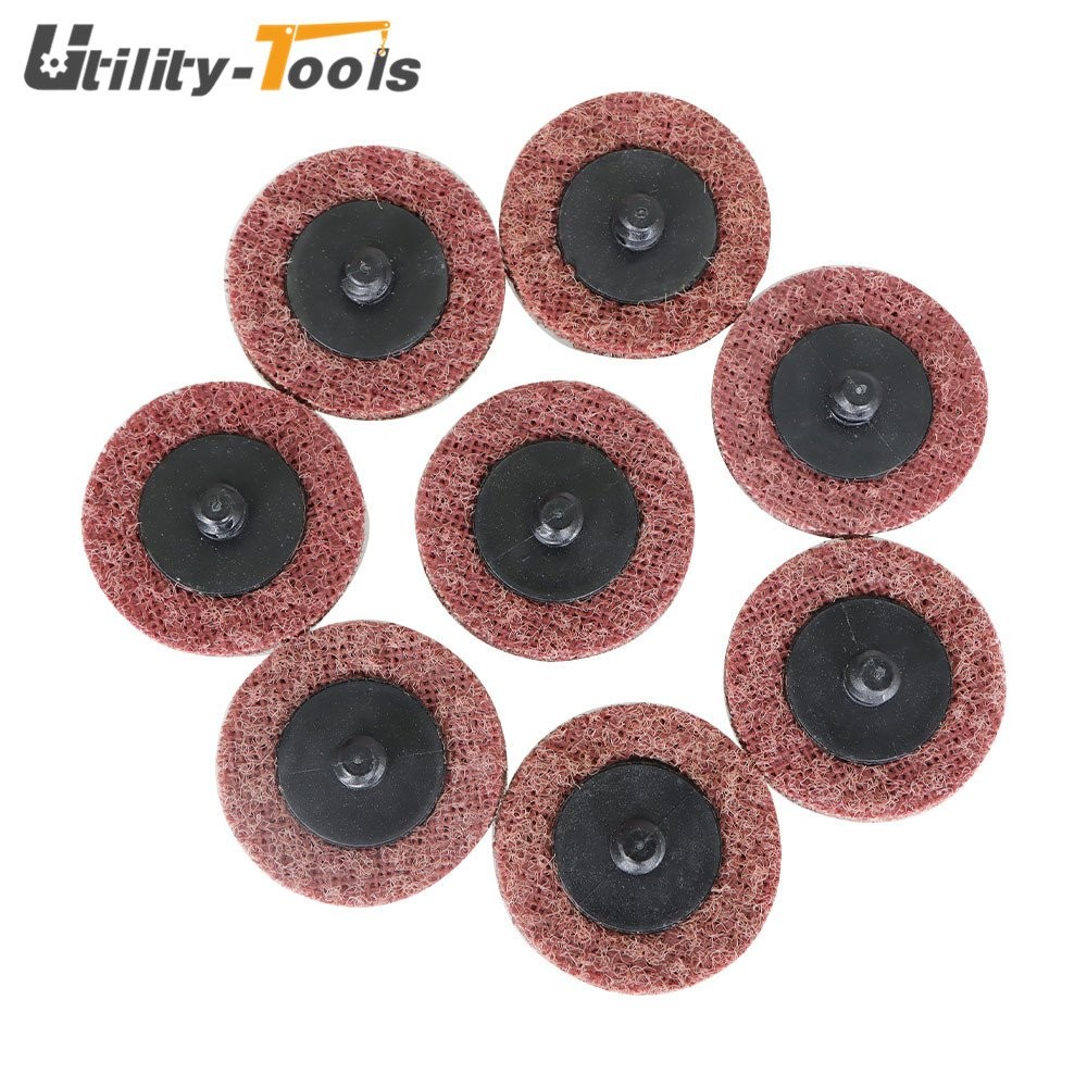 50× 2" Medium Surface Conditioning Discs Roll Lock Die Grinder Sanding Pads US