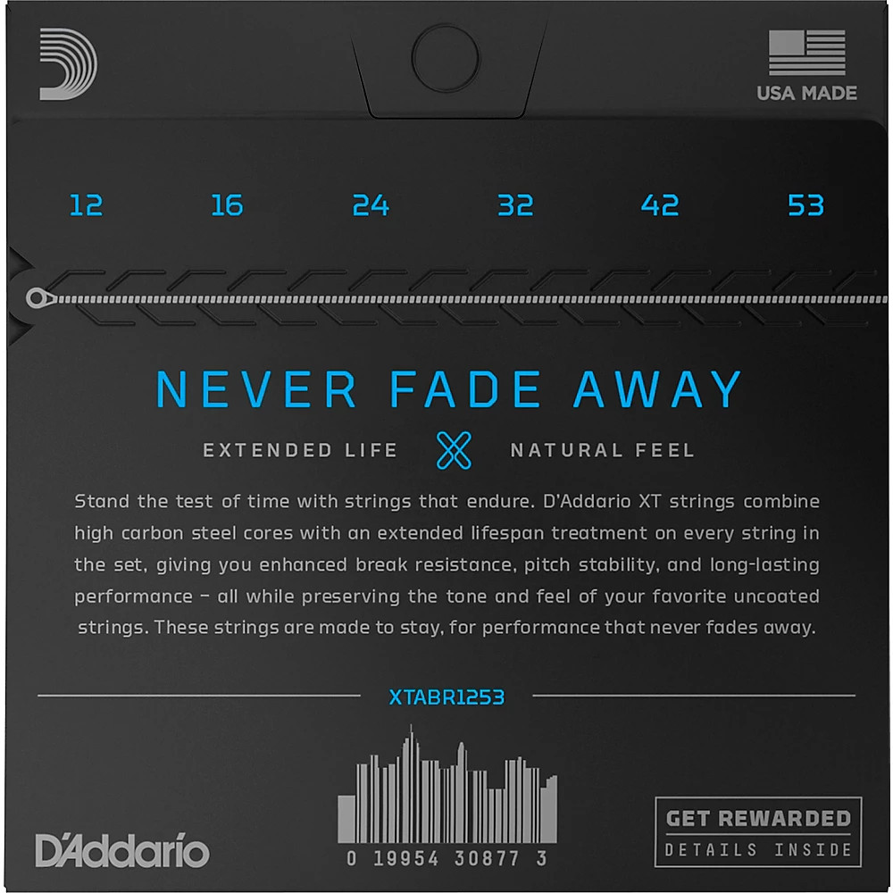 D'Addario XT Acoustic Strings, Light, 12-53