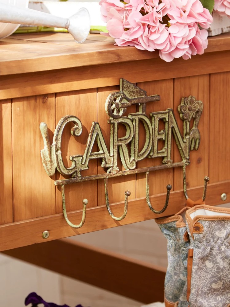 cast Iron Garden Sign Decorative Wall Hook