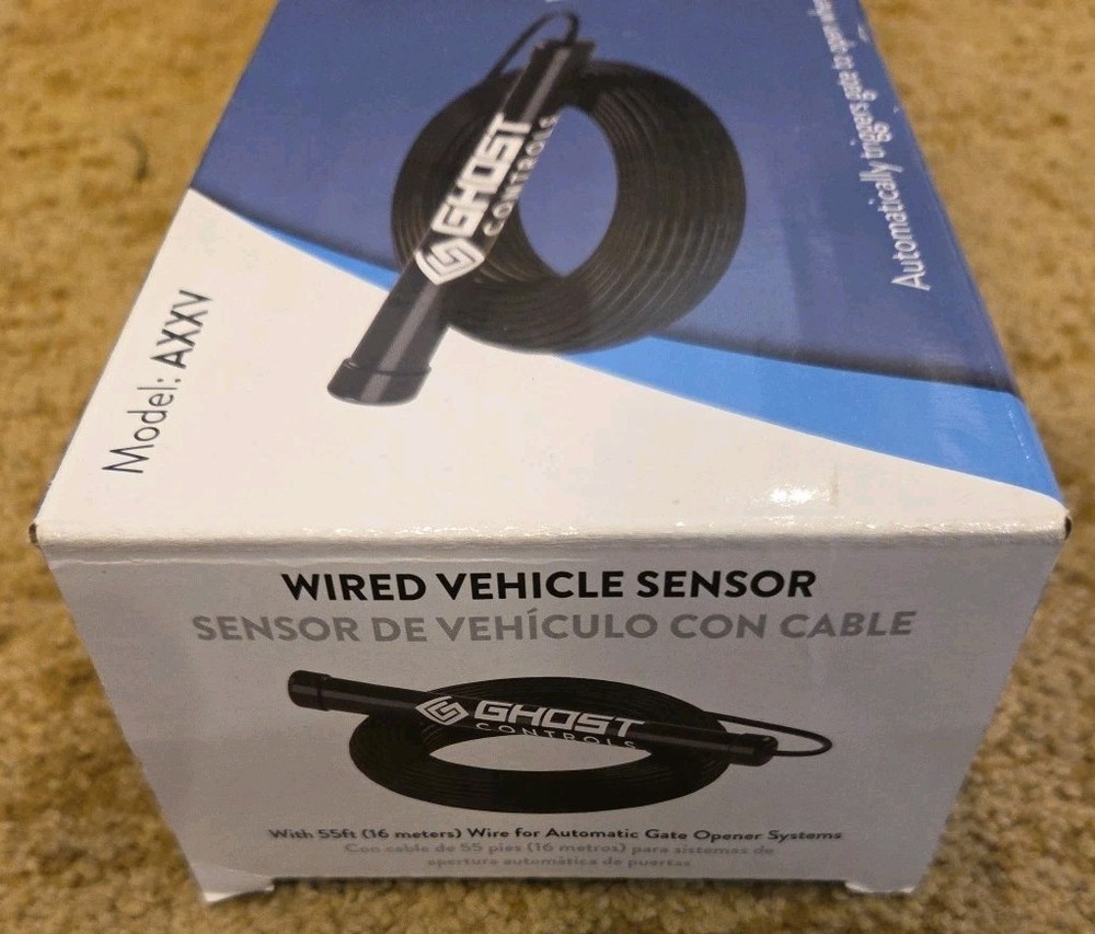 Ghost Controls AXXV Wired Vehicle Sensor with 55 ft. Cable for Automatic Gate