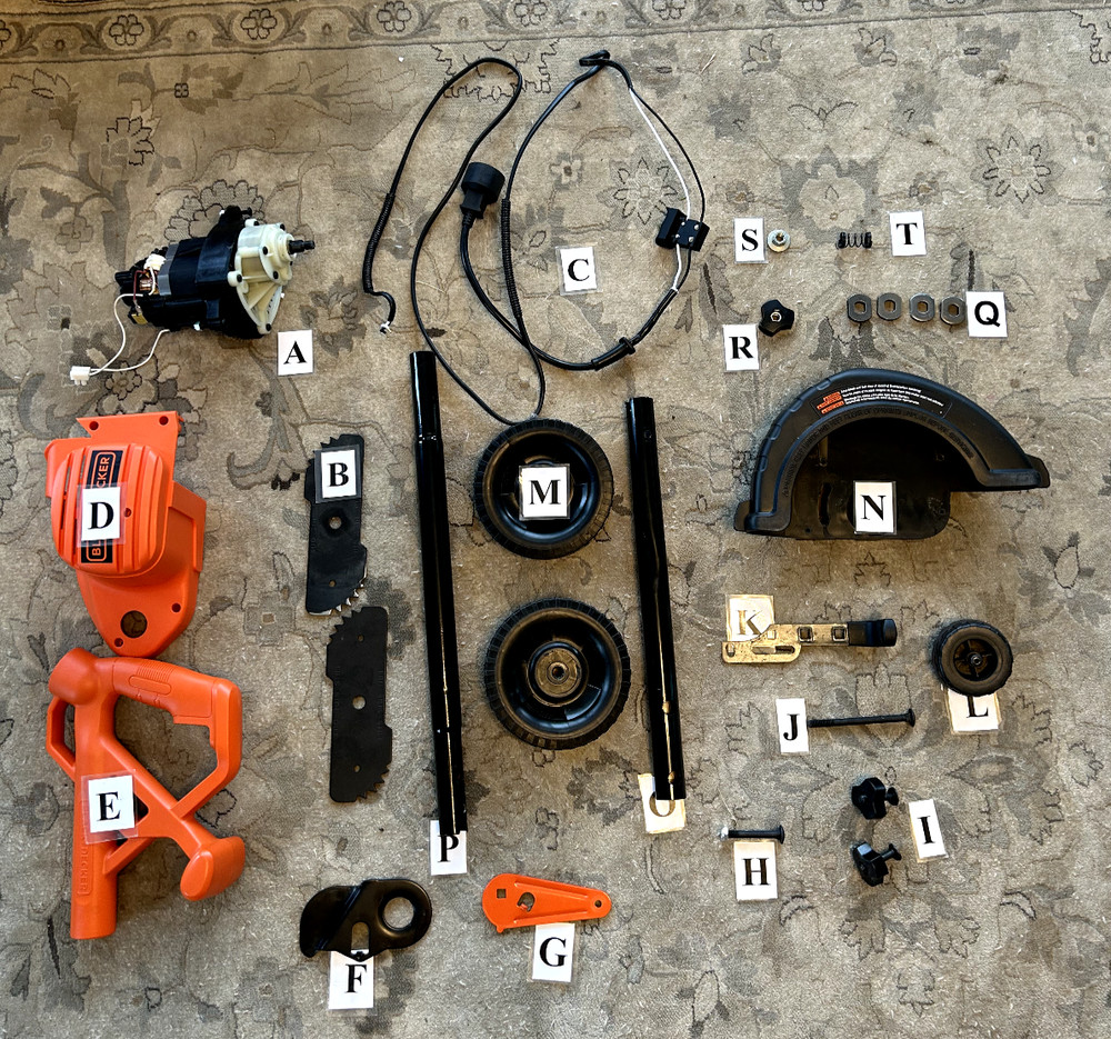 Replacement parts for BLACK+DECKER edger hog LE760FF (C)