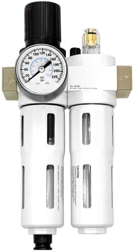 3/8"NPT Compressed Air Filter Regulator Lubricator Combo Air Tool Compressor