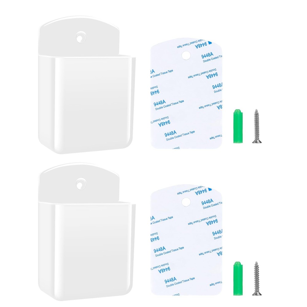 2 PCS Remote Control Holders Wall Mount, Self Adhesive TV Air Conditioner Rem...