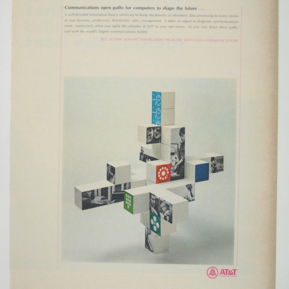 Communications Open Paths Computers Shape The Future AT&T Advertisement 1960s