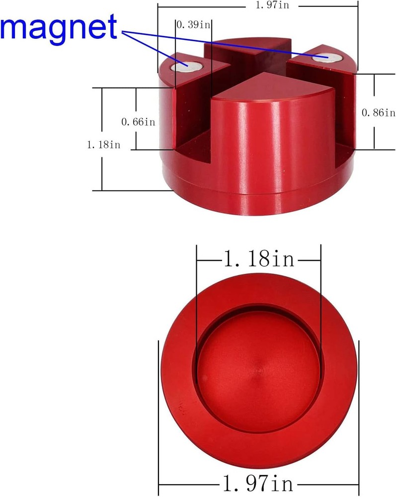 Jack Pad Slotted - Universal Magnetic, Frame Rail Protector Protector Puck/Pad-5
