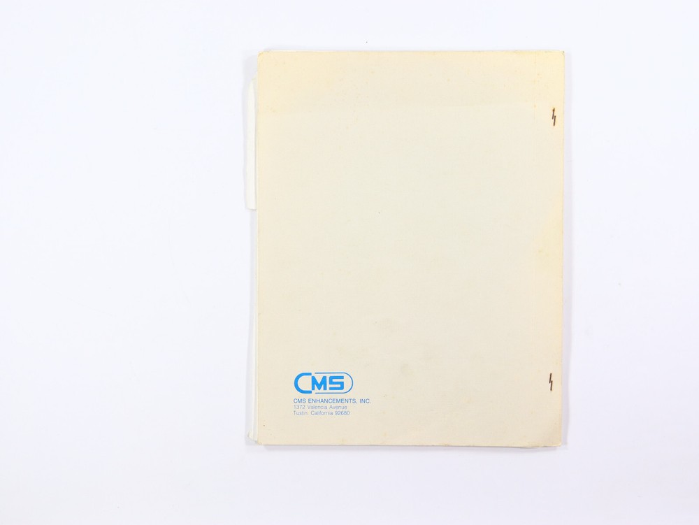 CMS External Apple SCSI Hard Drive Disk Manual - Macintosh Plus, SE & II