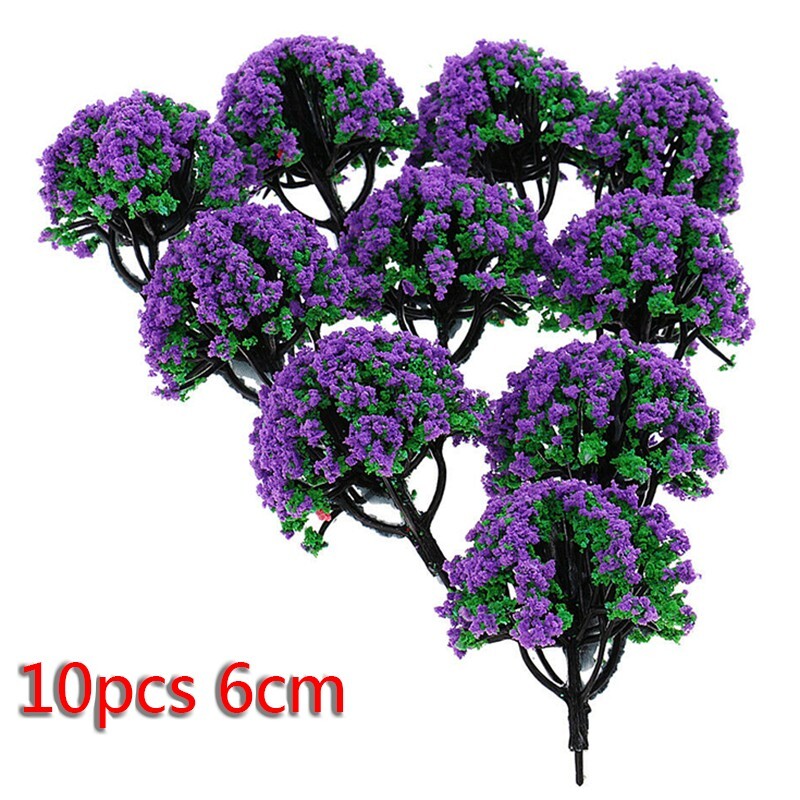 10Pcs 1/150 Scale Artificial Model Trees Train  for FOREST Diorama Scenery