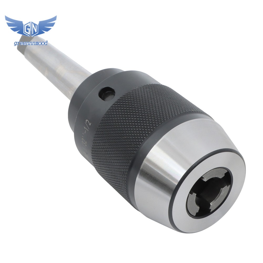 High Precision Keyless Drill Chuck MT2 Integral Shank 1/32" - 1/2" Capacity