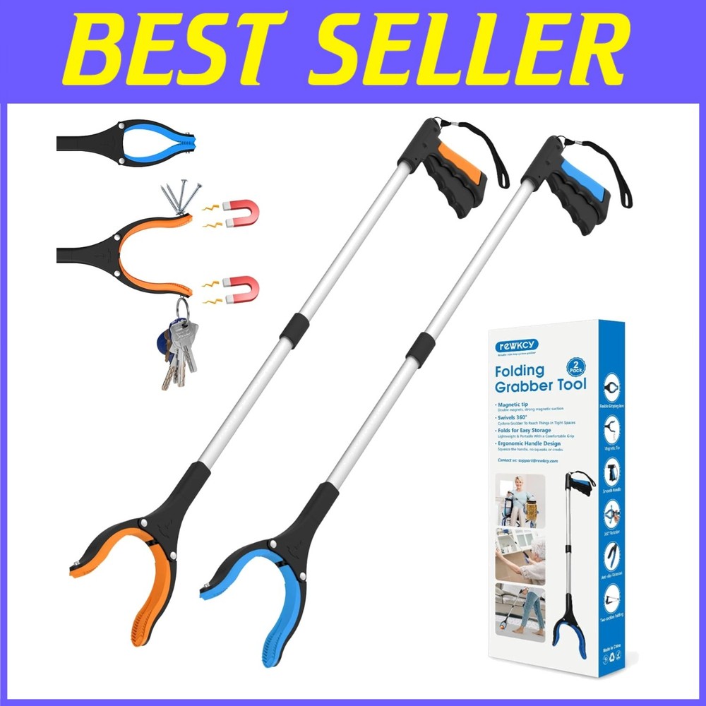 Foldable Grabber Tool with 360° Rotating Jaw