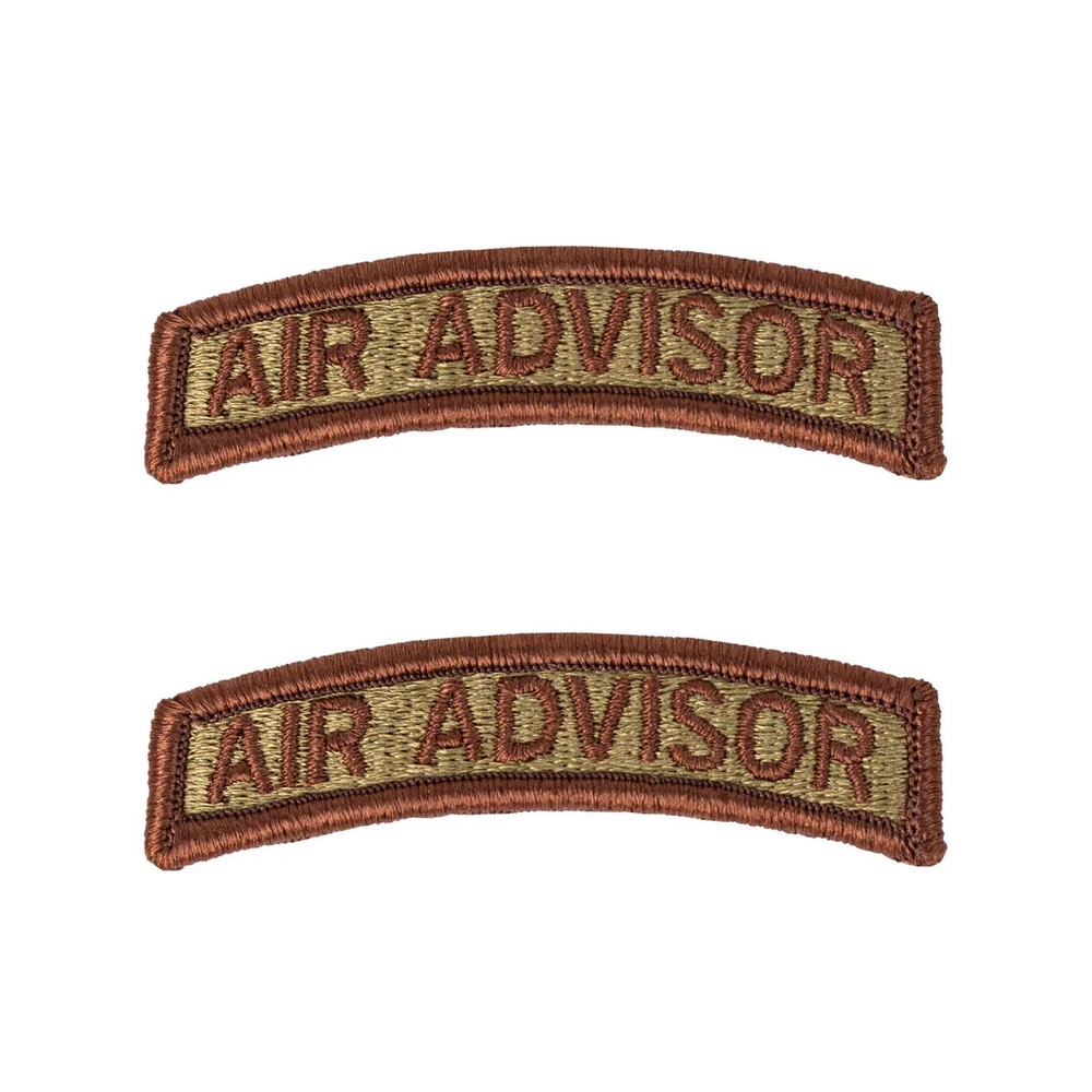 USAF Air Force Tab: Air Advisor embroidered on OCP