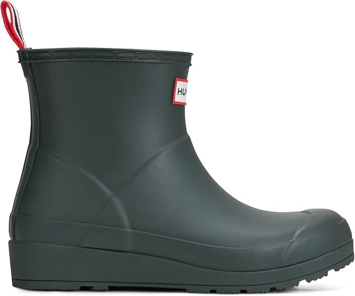 Hunter Women's Play Short Pull On Waterproof Ankle Rain Boots Arctic Moss Size 6