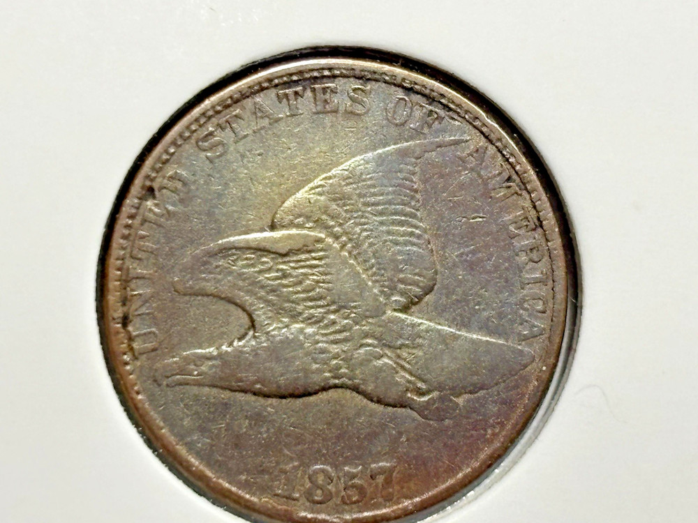 1857 Flying Eagle Cent Better Condition - Nice Toning! $85 Retail!