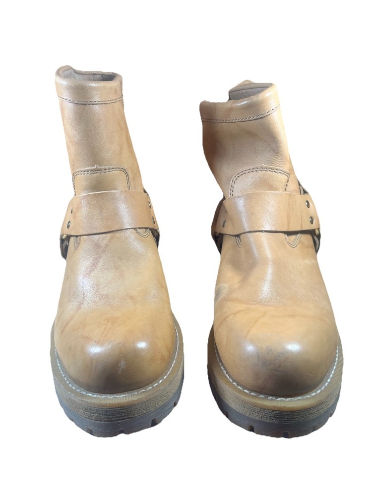 Durango Ankle Harness Boots Tan leather Logger Engineer  Sz 11 E Preowned