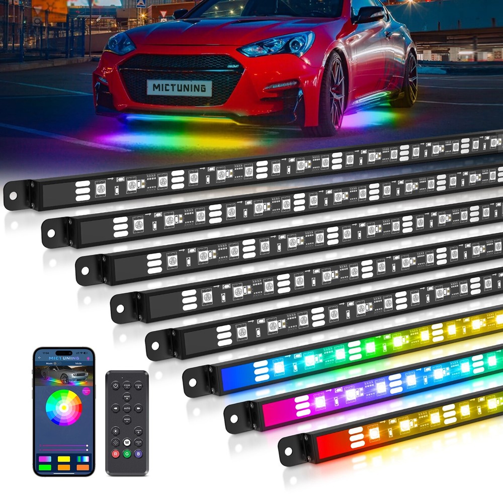 MICTUNING N8 Underglow Led Lights for Cars,RGB-IC LED Lights Dream Color Chasing