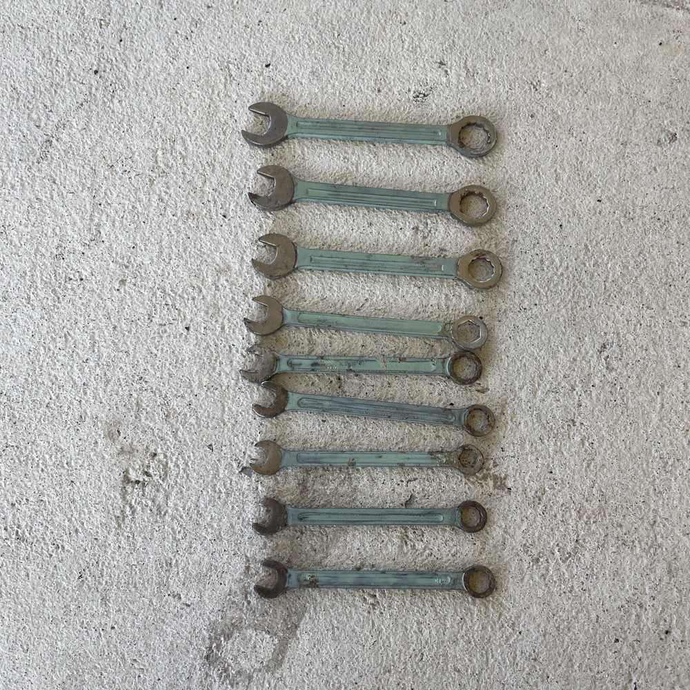 Vintage Oxwall Meteor Ignition Wrench 9 Mini Combination Wrenches, USA