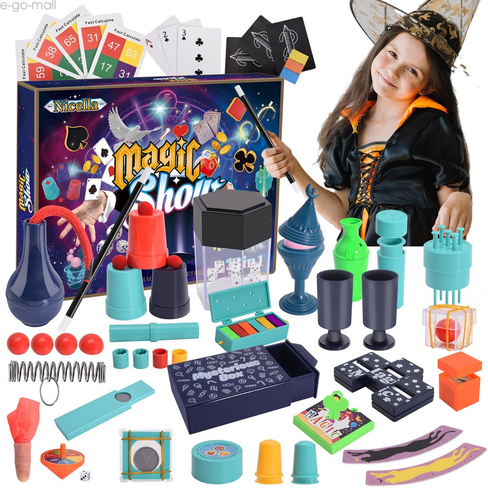 Nicella Magic Kit for Kids, 109+ Magic Tricks with Manual and Video Tutorials