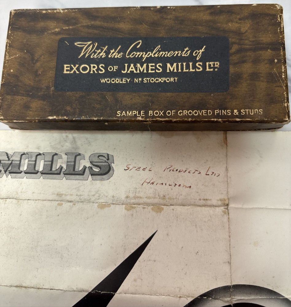 Grooved Studs Pins for Technical Engineers Design Projects SAMPLE BOX Vintage