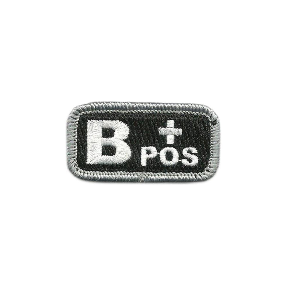 B+ Blood Type Police/Tactical Patch with Hook Fastener (each)