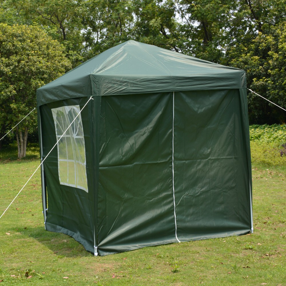 2 x 2m Two Doors&Two Windows Practical Waterproof Right-Angle Folding Tent Green