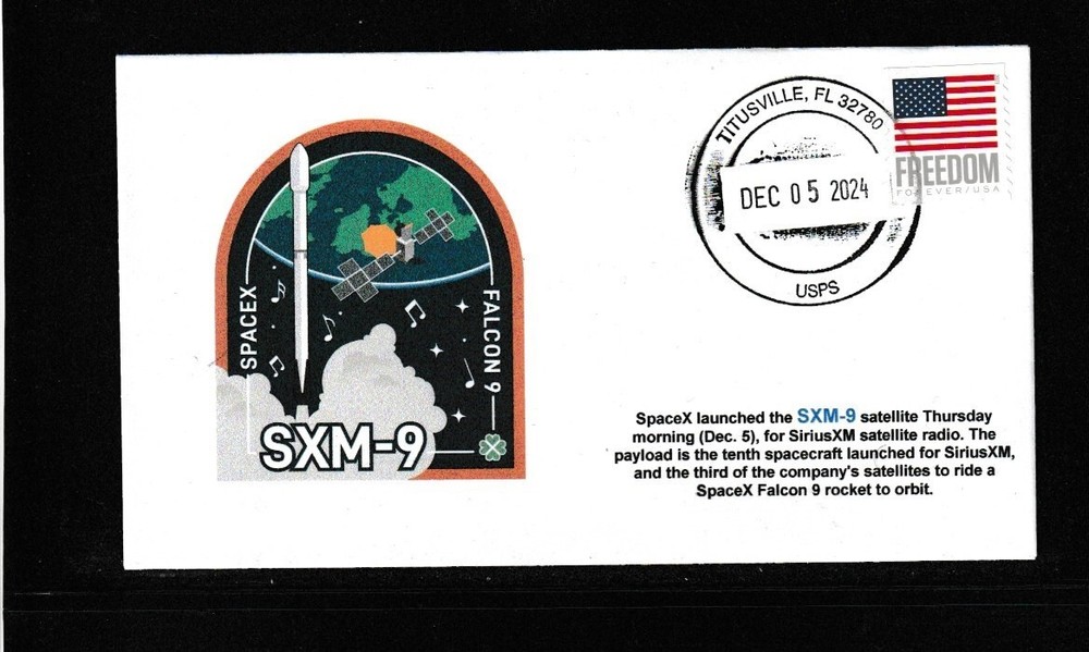 SpaceX SXM-9 Launch Cover