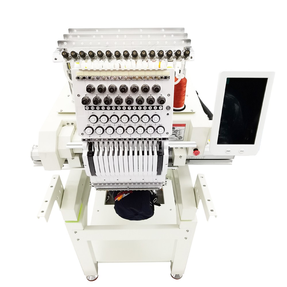 Single Head 15 Needle Embroidery Machine High Speed Automatic Stitchwork Pattern